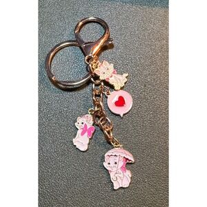 Disney‎ Aristocats Marie Charms Enamel Keychain Bag Charm New
